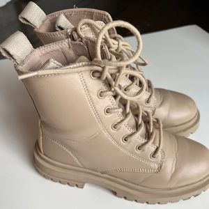 Zara Girls Beige combat boots